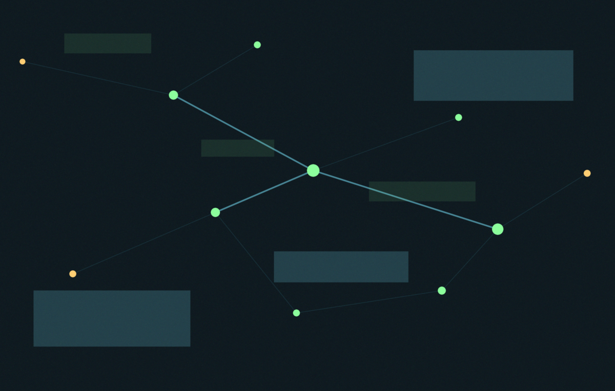 Abstract network signal map